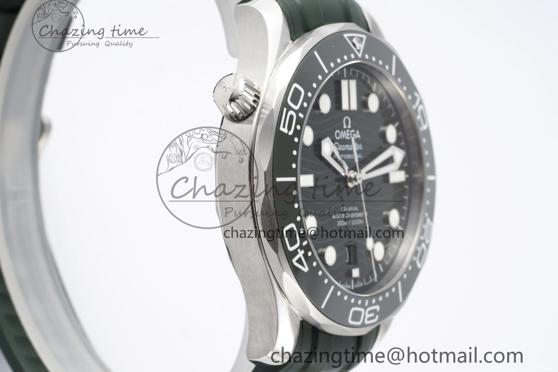 0321 Effortless Seamaster Diver 300M VSF 1:1 Best Edition Green Ceramic Green Dial on Green Rubber Strap A8800 V 7827